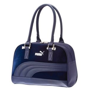 Blue velour bag